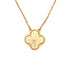 Vintage Alhambra Pendant Necklace Guilloche 18K Yellow Gold