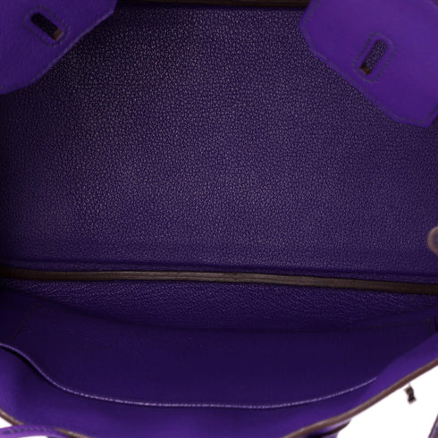 Birkin Handbag Crocus Epsom with Palladium Hardware 30