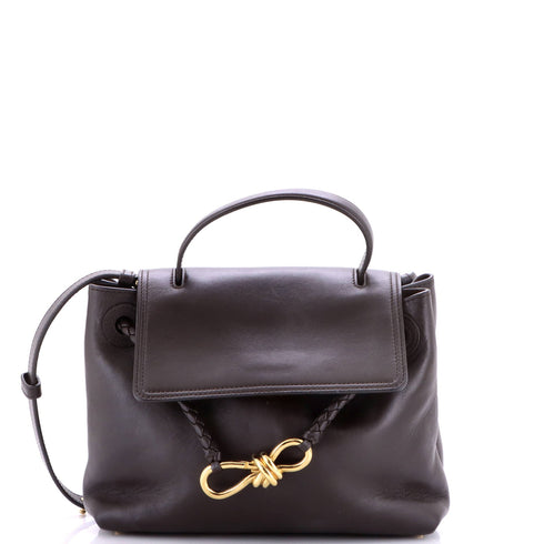 Ciao Ciao Top Handle Bag Leather with Intrecciato Detail Small