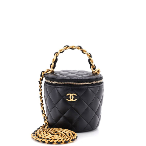 Afternoon Tea Vanity Bucket Bag Quilted Lambskin Mini