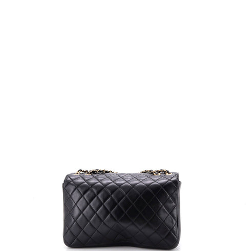 CC Chic Double Flap Bag Quilted Lambskin Medium