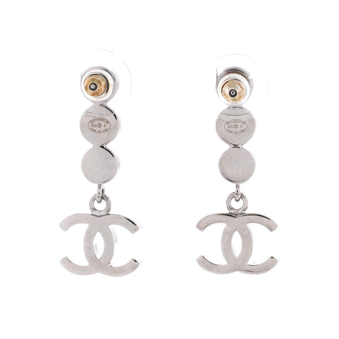 CC Round Drop Dangle Earrings Metal with Crystals and Faux Pearls