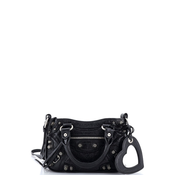 Le Cagole Giant Studs Tote Leather Mini