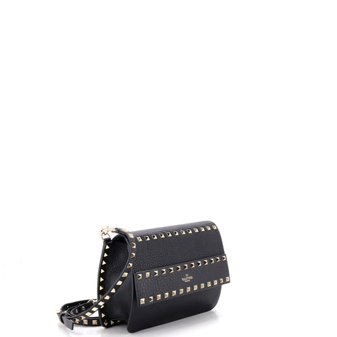 Rockstud Front Handle Flap Bag Leather Small