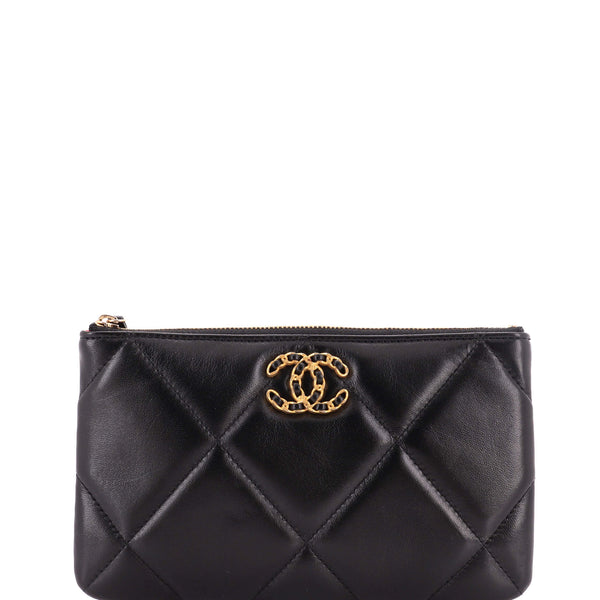 19 O Case Pouch Quilted Goatskin Small