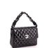 Vintage Resin Top Handle CC Flap Quilted Patent Small