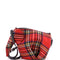 Elephant Crossbody Bag Tartan Wool and Leather Mini