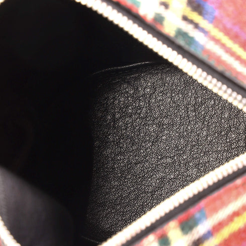 Elephant Crossbody Bag Tartan Wool and Leather Mini