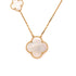 Magic Alhambra 11 Motifs Long Necklace 18K Yellow Gold and Mother of Pearl