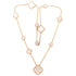 Magic Alhambra 11 Motifs Long Necklace 18K Yellow Gold and Mother of Pearl