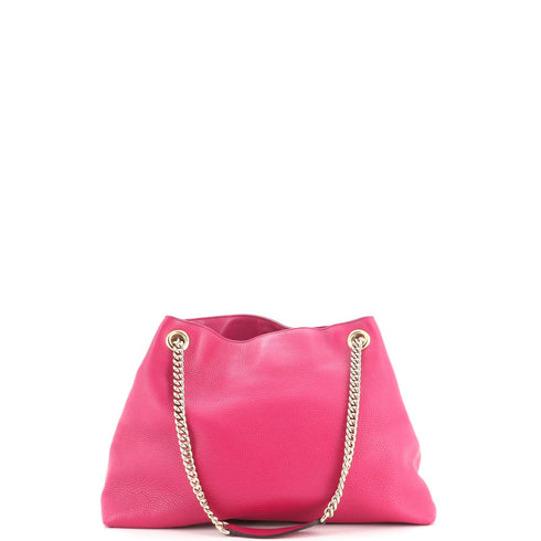 Soho Chain Strap Shoulder Bag Leather Medium