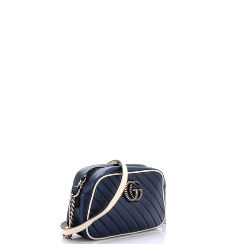 GG Marmont Shoulder Bag Diagonal Quilted Leather Small