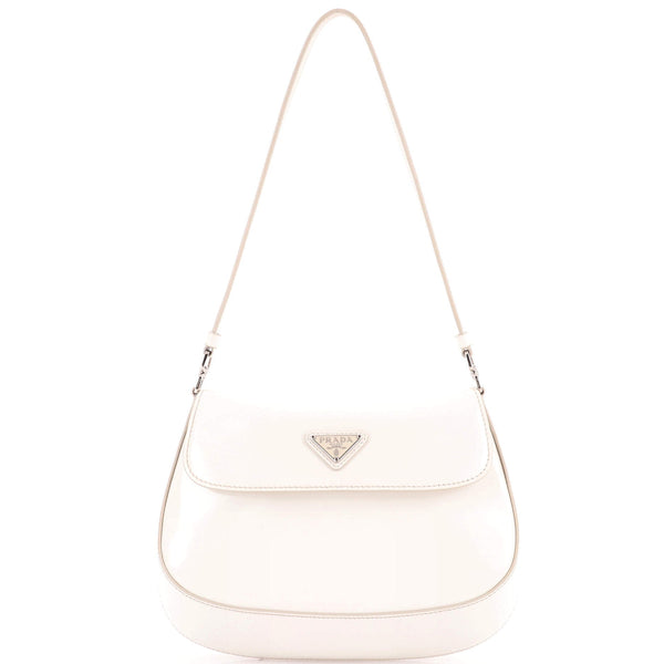 Cleo Flap Shoulder Bag Spazzolato Leather Small