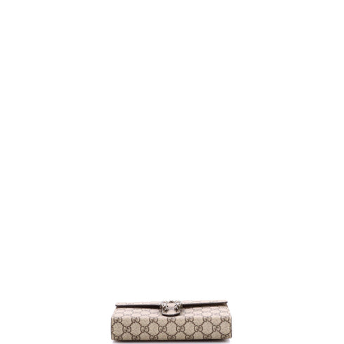 Dionysus Chain Wallet GG Coated Canvas Small