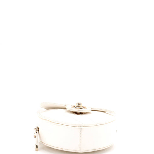 CC in Love Heart Clutch with Chain Quilted Lambskin