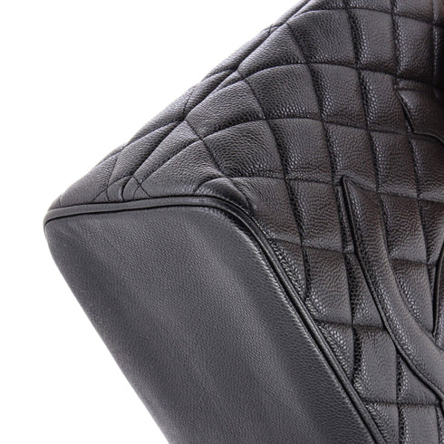 Medallion Tote Quilted Caviar