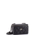 Ombre Classic Vanity Case with Chain Quilted Lambskin Small