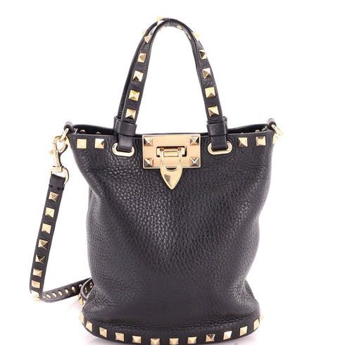 Rockstud Bucket Crossbody Bag Leather Mini