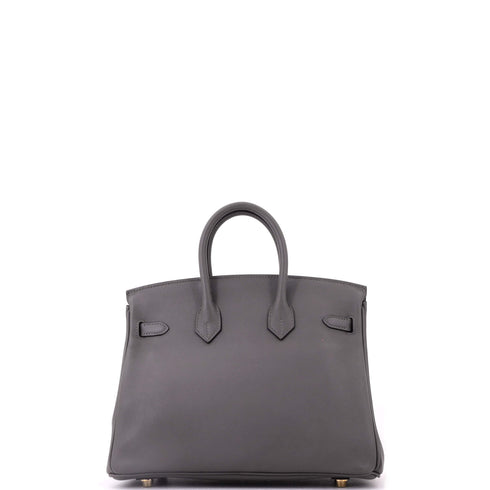 Birkin Handbag Gris Meyer Swift with Gold Hardware 25