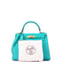 Kelly Handbag Bleu Paon Epsom with Gold Hardware 28