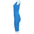 Women's Herve Leger Bandage Wide Neckline Midi Dress in Blue Rayon