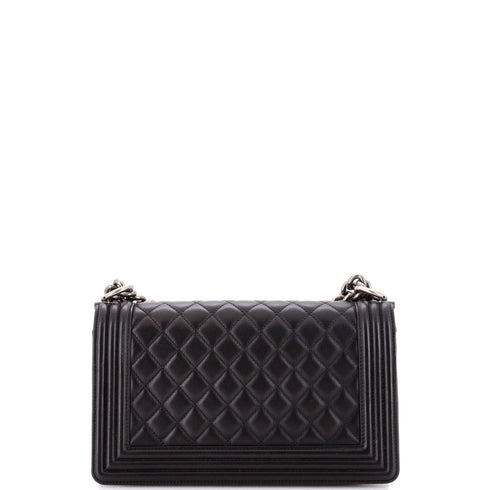 Boy Flap Bag Quilted Lambskin Old Medium