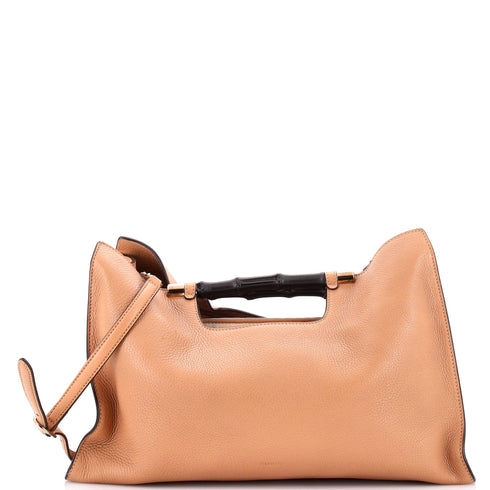 Bamboo Daily Tote Leather Wide