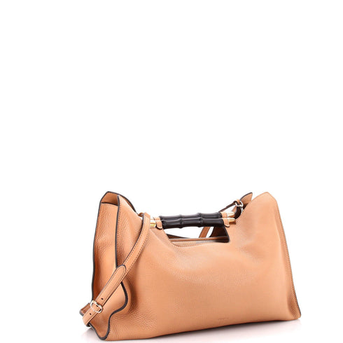Bamboo Daily Tote Leather Wide