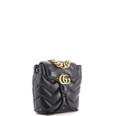 GG Marmont Flap Backpack Matelasse Leather Mini