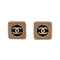 CC Square Stud Earrings Metal with Enamel
