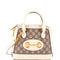 Horsebit 1955 Top Handle Bag GG Coated Canvas with Leather Mini