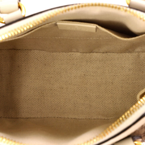 Horsebit 1955 Top Handle Bag GG Coated Canvas with Leather Mini