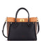 On My Side Tote Leather with Monogram Canvas MM