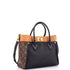 On My Side Tote Leather with Monogram Canvas MM