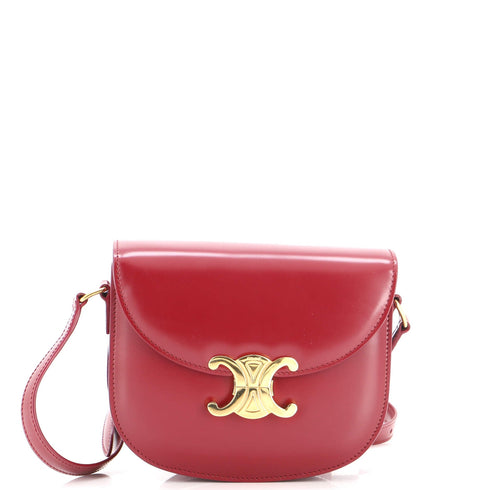 Triomphe Besace Clea Flap Bag Leather