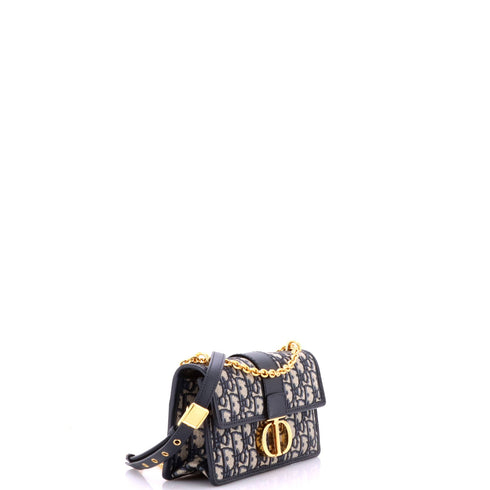 30 Montaigne Chain Flap Bag Oblique Canvas East West