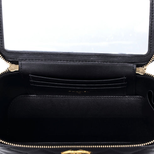 All Slide Long Vanity Case with Chain Quilted Lambskin Small