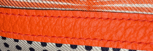 Garden Party Tote Leather with Printed Interior 36
