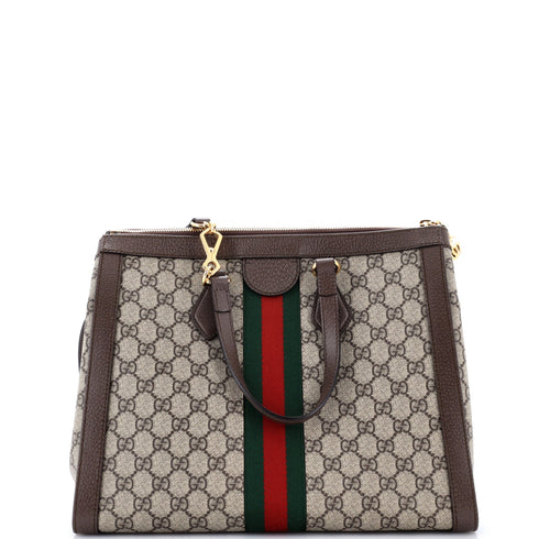 Ophidia Top Handle Tote GG Coated Canvas Medium
