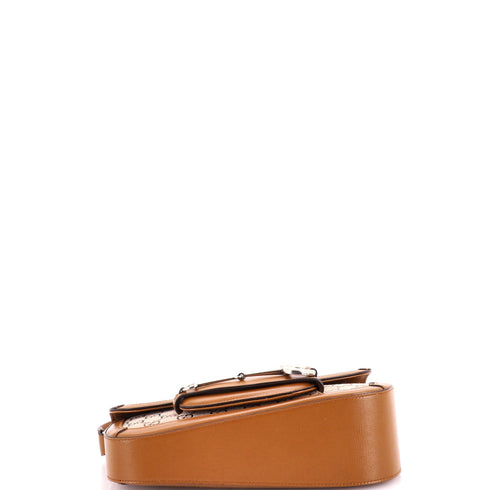 Horsebit 1955 Asymmetric Shoulder Bag GG Canvas with Leather Small