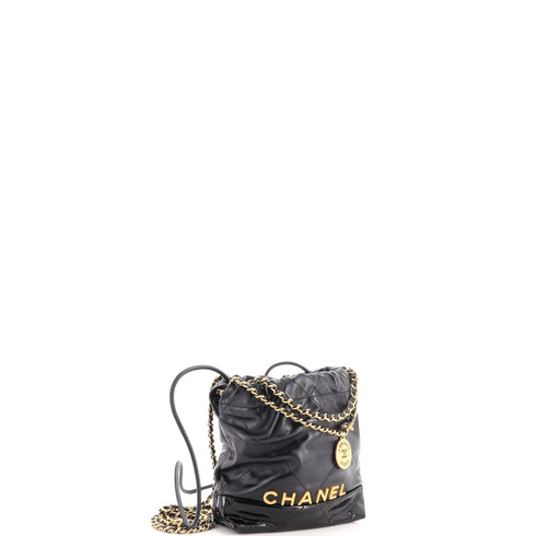 22 Chain Hobo Quilted Lambskin and Patent Mini
