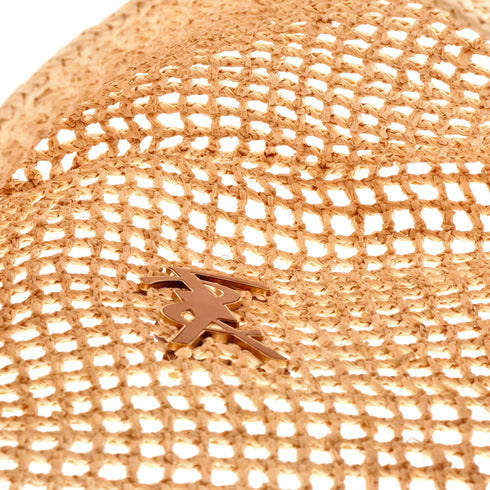 Oxalis Shoulder Bag Raffia Crochet with Leather