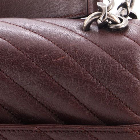 Classic Monogram College Bag Matelasse Chevron Leather Medium