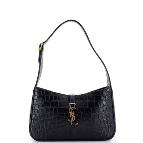 Le 5 a 7 Hobo Crocodile Embossed Leather Small