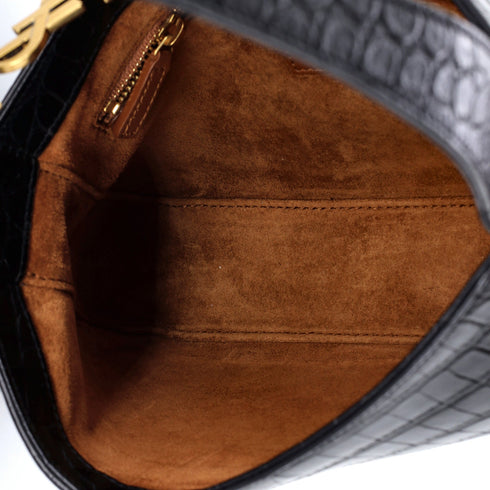 Le 5 a 7 Hobo Crocodile Embossed Leather Small