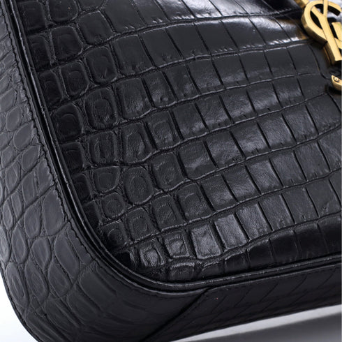 Le 5 a 7 Hobo Crocodile Embossed Leather Small