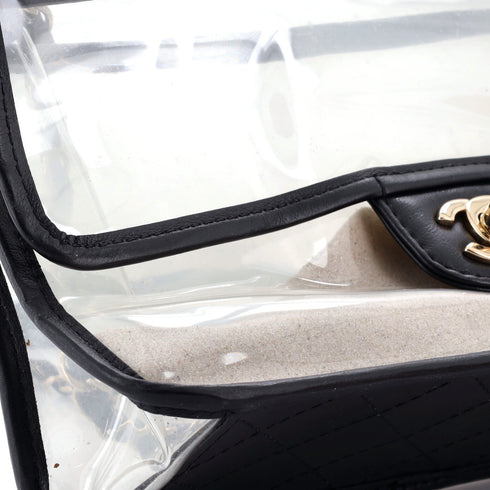 Sand By The Sea Flap Bag PVC with Lambskin Medium
