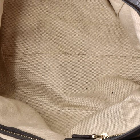Bella Flap Shoulder Bag GG Canvas with Leather Medium