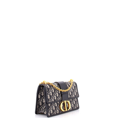 30 Montaigne Chain Flap Bag Oblique Canvas East West