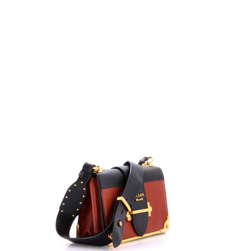 Cahier Crossbody Bag Leather and Saffiano Leather Small